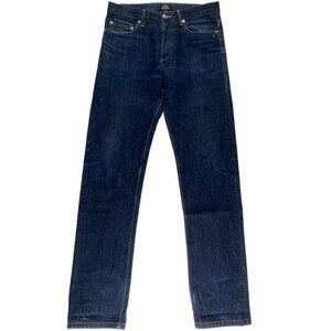 A.P.C. Petit Standard Dark Wash Slim Fit Button-fly Jeans men's size 30x32